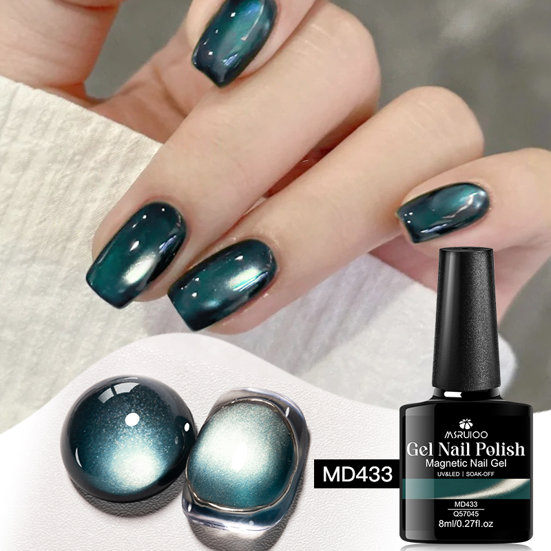 Nail Art Emerald Green - Smalto Semipermanente Magnetico Effetto Cristallo Verde