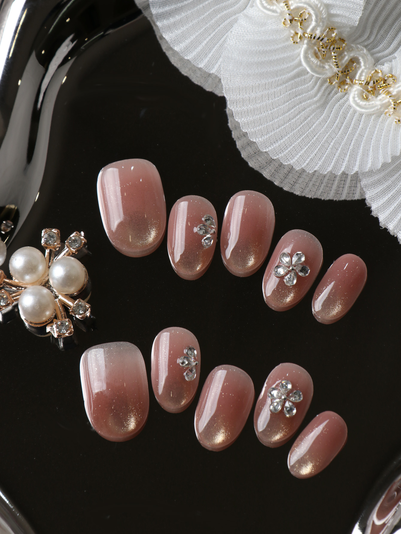 Nail Adhesive Tab - 10 Pezzi Unghie Finte Corte Effetto