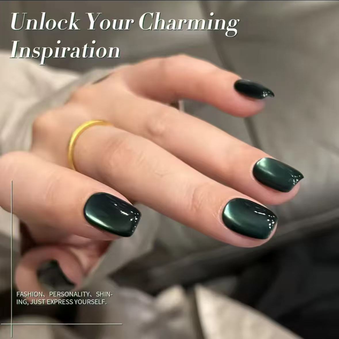 Nail Art Emerald Green - MIANEL Gel per Unghie Effetto Occhio
