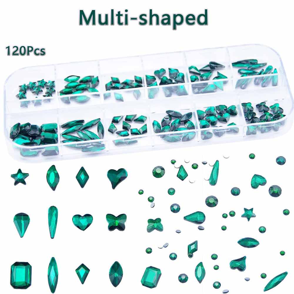 2 scatole di strass per unghie - Nail Art Emerald Green recensione e prezzo