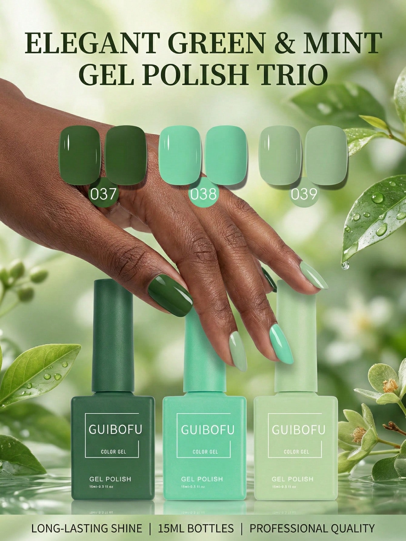 Set di 3 Smalti Gel Verde Fore - Nail Art Emerald Green recensione e prezzo