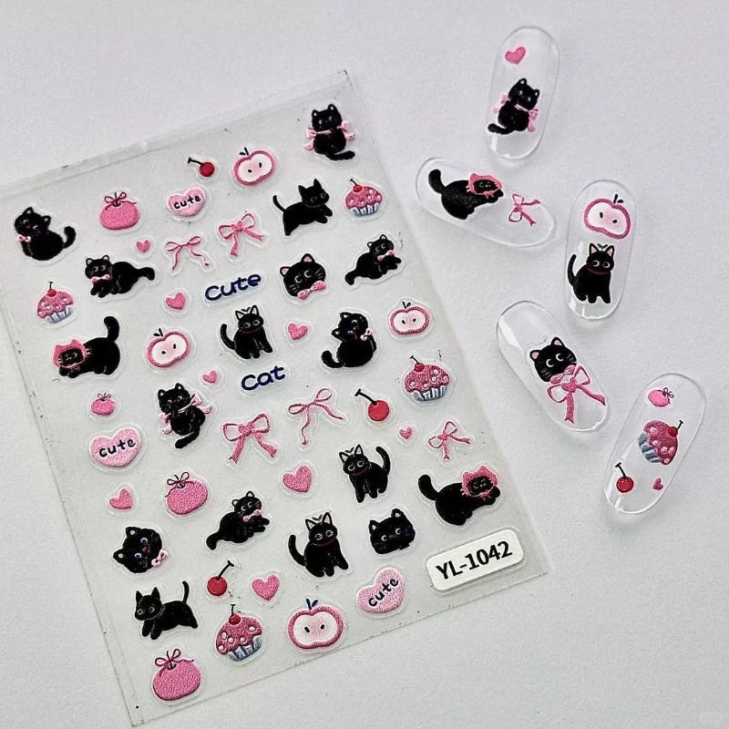 Adesivo 3D a Rilievo Gatto Ner - Nail Art Jelly recensione e prezzo