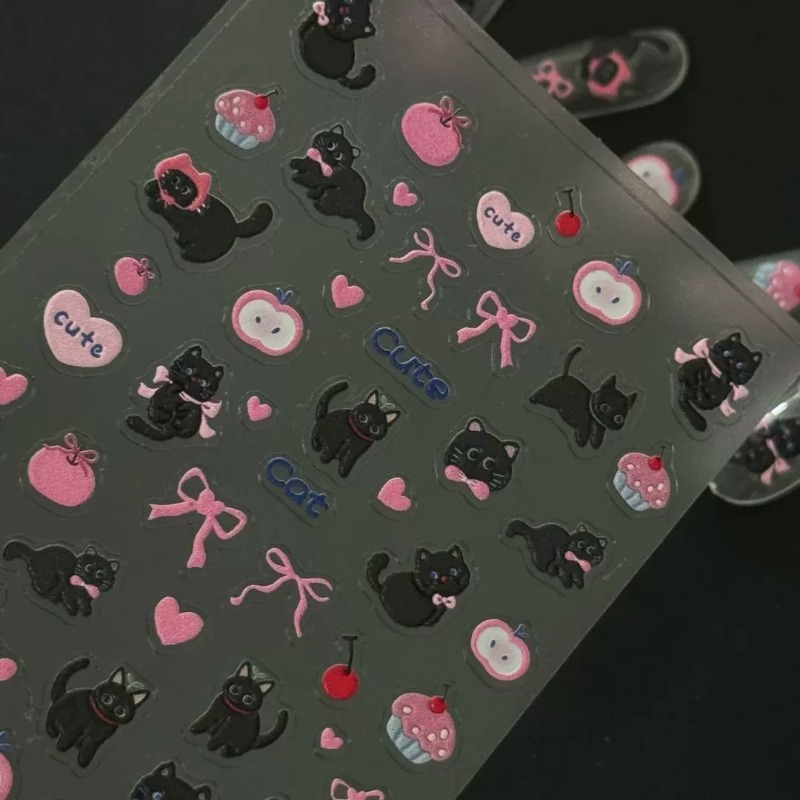Adesivo 3D a Rilievo Gatto Ner - Nail Art Jelly recensione e prezzo